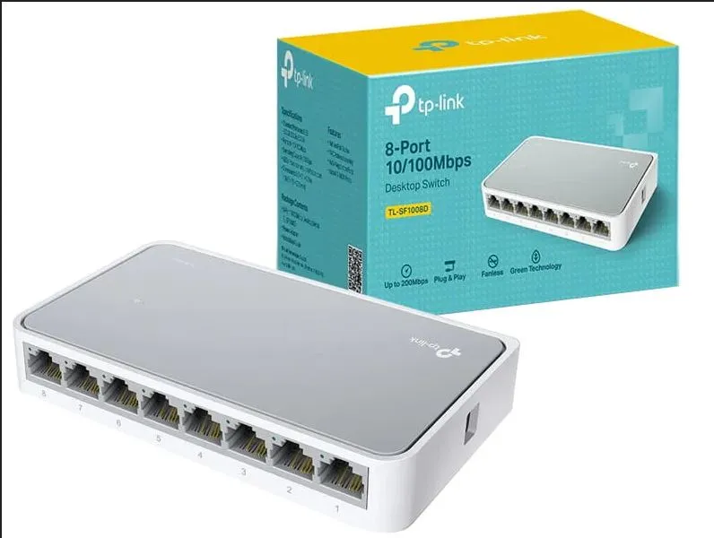 8 Port 10/100M MINI DESKTOP SWITCH TL-SF1008D (TP Link)